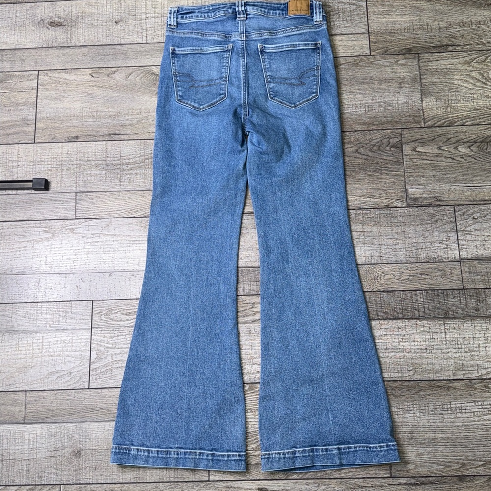 American Eagle Outfitters Next Level Stretch Super hi-Rise Flare Jeans - Picture 5 of 13